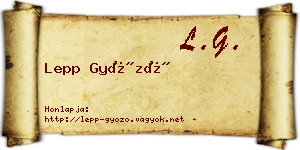 Lepp Győző névjegykártya