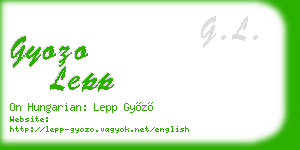 gyozo lepp business card